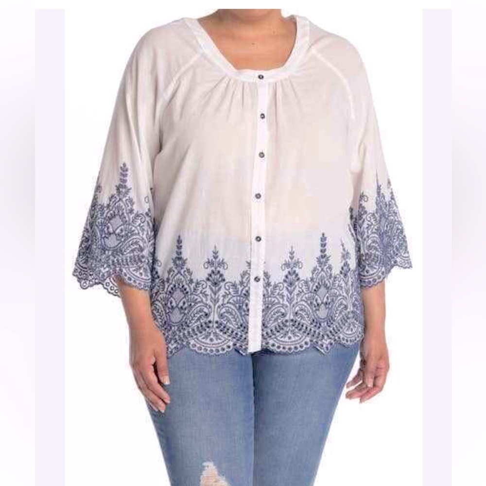 FORGOTTEN GRACE cotton blouse